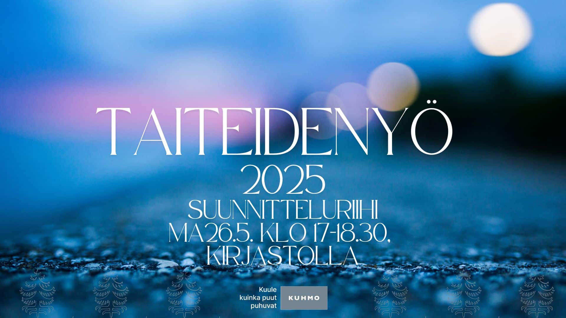 Kuhmon Taiteiden yö 2025 suunnitteluriihi kirjastolla 26.5.2025