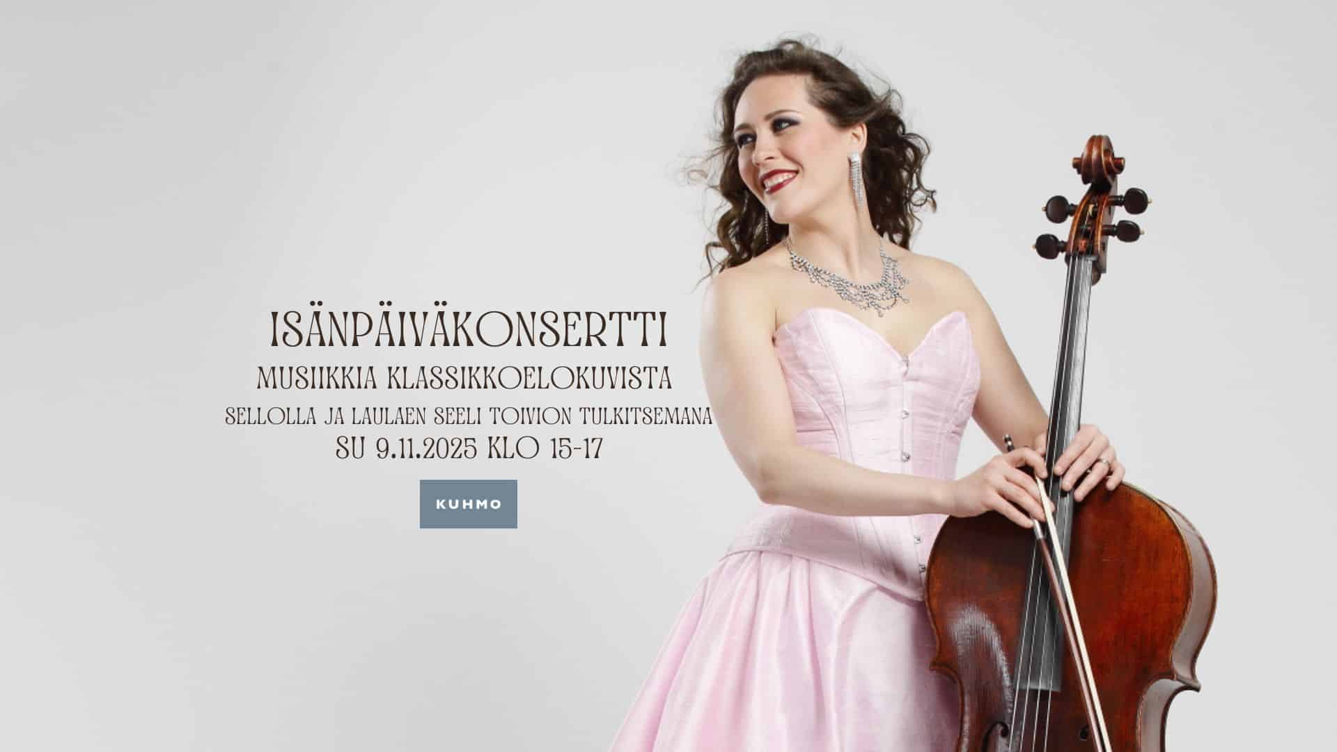 Isänpäiväkonsertti: elokuvamusiikkia Seeli Toivion tulkitsemana 9.11.2025
