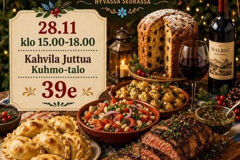 Argentiinalainen pikkujoulu-buffet